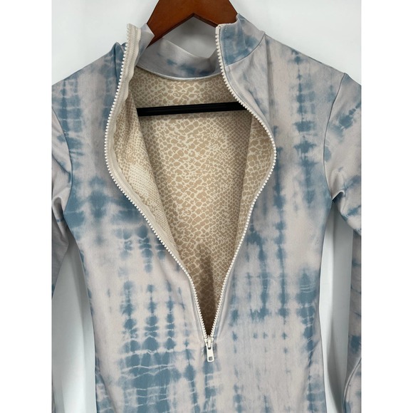 Acacia Swimwear Blue and Cream Tie-Dye One Piece - Picture 4 of 7